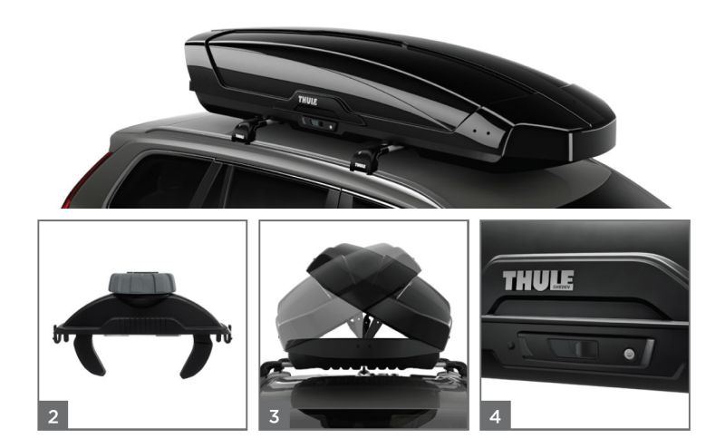 Katuseboks THULE Motion XT XXL (232x95x47cm; 610L), Black Glossy