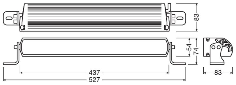 Kaugtuli, OSRAM LED GEN2 LEDriving® Lightbar FX500-SP SM Ref. 30+30 436,5mm