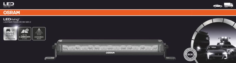 Kaugtuli, OSRAM LED GEN2 LEDriving® Lightbar FX500-SP SM Ref. 30+30 436,5mm