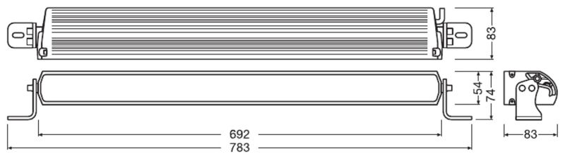 Kaugtuli, OSRAM LED GEN2 LEDriving® Lightbar FX750-CB SM Ref. 30+30 691,5mm