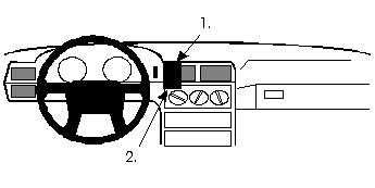 Paigaldusalus, mudelikohane Volvo 850 92-97
