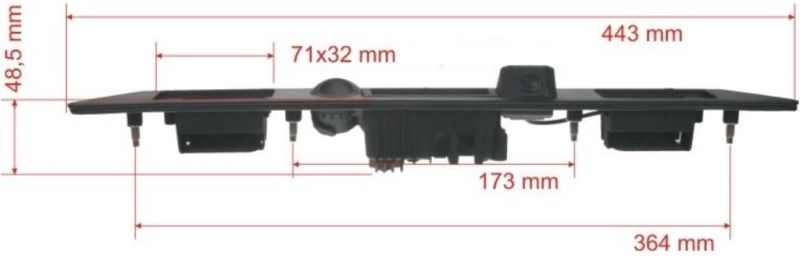 Tagurduskaamera Audi A4, A5, A6, Q7 numbitulele