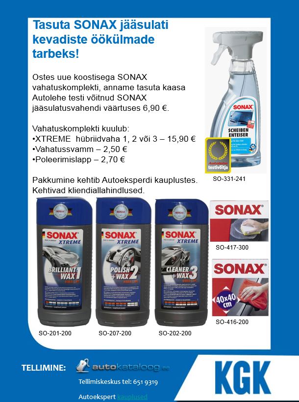 Tasuta SONAX jääsulati!