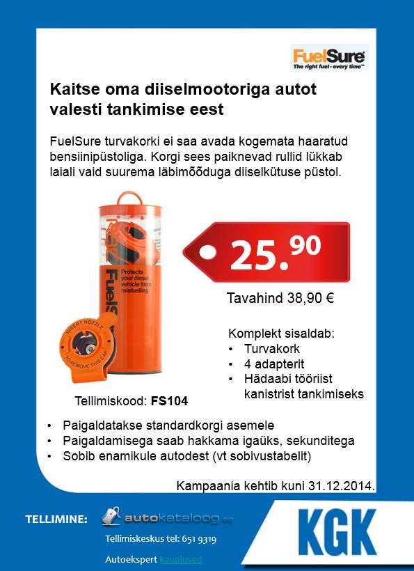 FuelSure turvakork soodushinnaga!