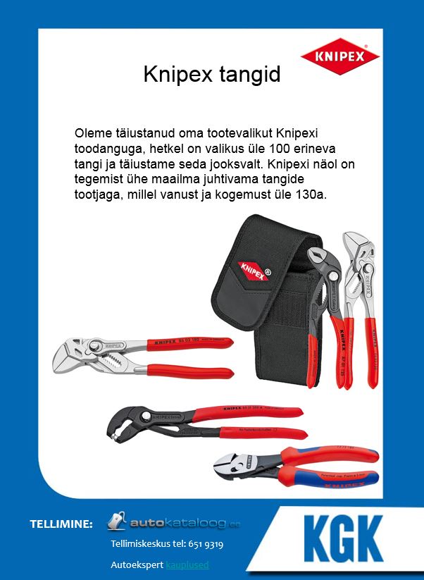 UUS! Knipex tangid